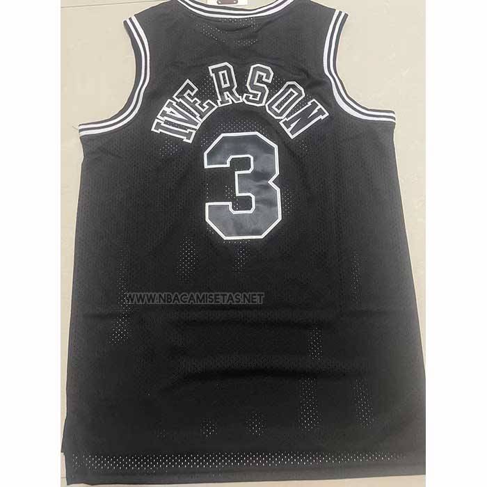 Camiseta Philadelphia 76ers Allen Iverson NO 3 Mitchell & Ness 1997-98 Negro1